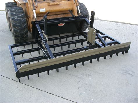 skid steer 3pt landscape rake|landscaping attachments for skid steer.